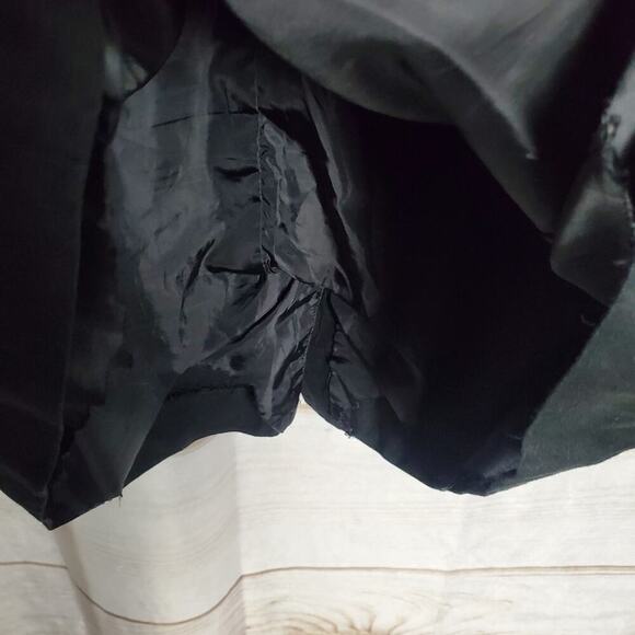 Adolfo Studio Vintage Dress Women Size 6P Black Linen Y2K Friends Whimsygoth LBD - Picture 5 of 11